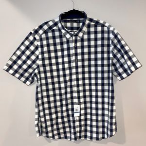 Nautica Boys XL Button Down Collar Shirt Short Sleeve 100% Cotton New Bl…